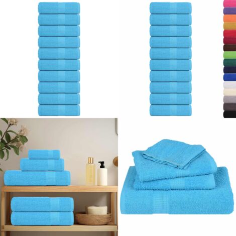 Asciugamani da bagno FROGN 10 pz Turchese 30x30 cm 360 g/m² - Asciugamani per il viso - Asciugamani per le mani