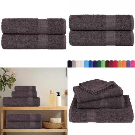 Asciugamani da bagno FROGN 2 pz Antracite 100x150 cm 360 g/m² - Cotone - Asciugamani da bagno in cotone