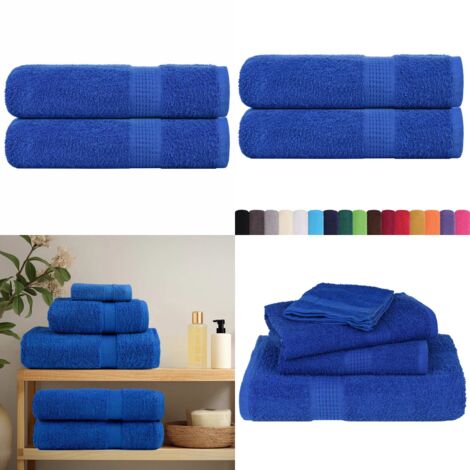 Asciugamani da doccia FROGN 2 pezzi Blu 70x140 cm 360 g/m² - Asciugamani da bagno - Cotone