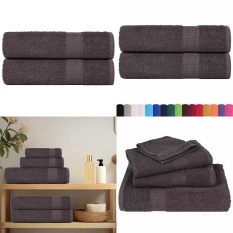Asciugamani da doccia FROGN 2 pz Antracite 70x140 cm 360 g/m² - Asciugamani da bagno - Cotone