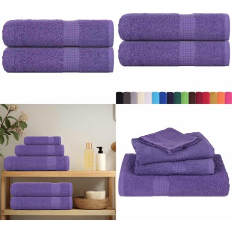 Asciugamani da doccia FROGN 2 pz Viola 70x140 cm 360 g/m² - Asciugamani da bagno - Cotone