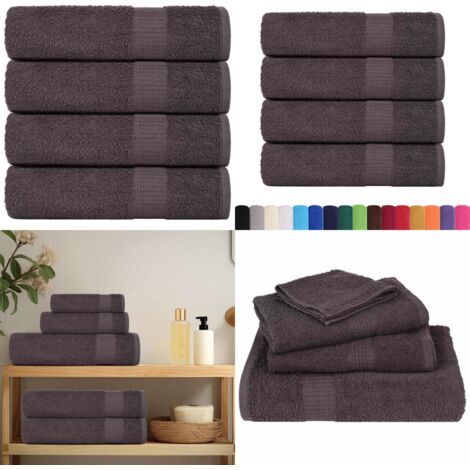 Asciugamani da doccia FROGN 4 pz Antracite 70x140 cm 360 g/m² - Cotone - Asciugamani da bagno