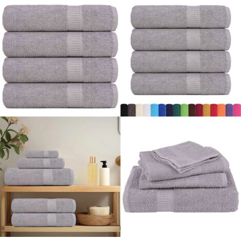 Asciugamani da doccia FROGN 4 pz Grigio 70x140 cm 360 g/m² - Cotone - Asciugamani da bagno