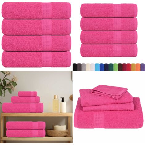 Asciugamani da Doccia FROGN 4 pz Rosa 70x140 cm 360 g/m² - Cotone - Asciugamani da bagno