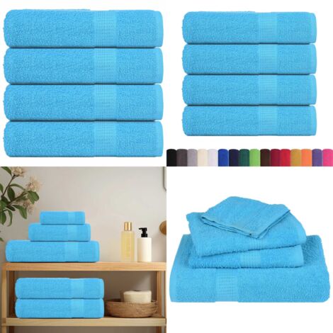 Asciugamani da doccia FROGN 4 pz Turchese 70x140 cm 360 g/m² - Cotone - Asciugamani da bagno
