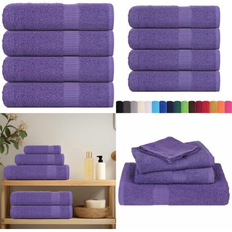Asciugamani da doccia FROGN 4 pz Viola 70x140 cm 360 g/m² - Cotone - Asciugamani da bagno