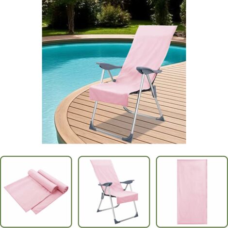 Asciugamani da giardino -  Asciugamani per Sedia Outdoor 2 pcs Rosa 130 x 60 cm
