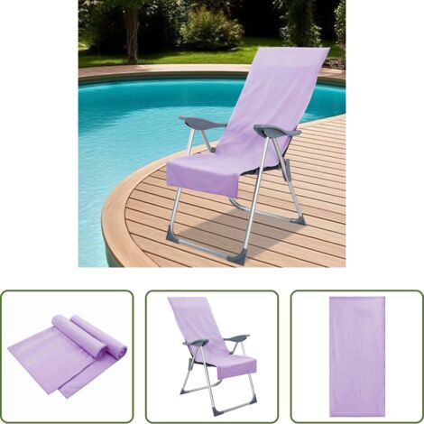Asciugamani da giardino -  Asciugamani per Sedia Outdoor 2 pcs Viola 130 x 60 cm