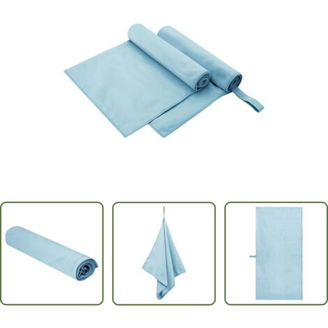 Asciugamani da palestra -  Asciugamani Sportivi 2 pcs Blu 100 x 50 cm