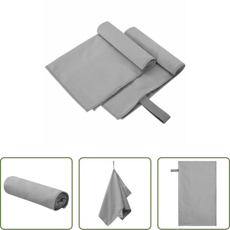 Asciugamani da palestra -  Asciugamani Sportivi 2 pcs Grigio scuro 50 x 30 cm