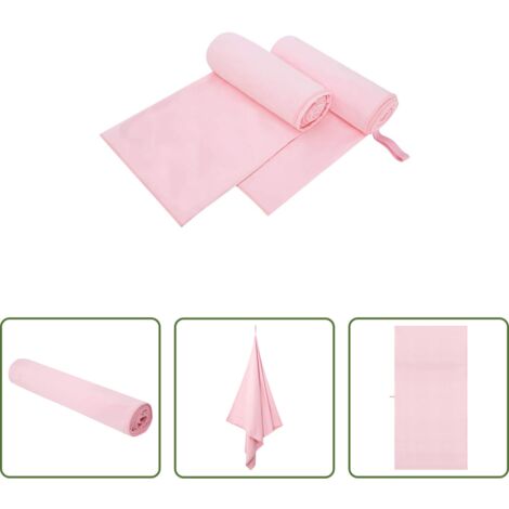 Asciugamani da palestra -  Asciugamani Sportivi 2 pcs Rosa 200 x 100 cm