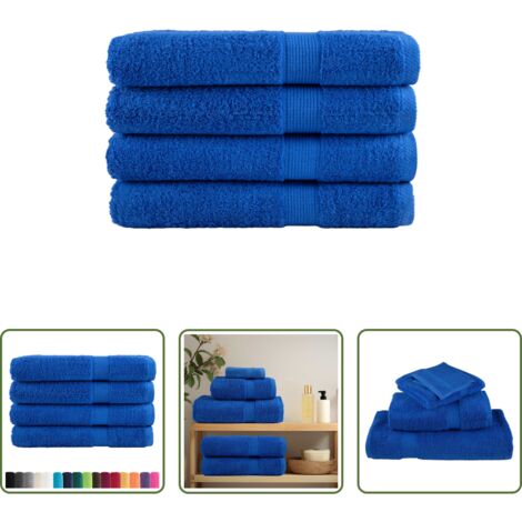 Asciugamani da sauna -  Asciugamani per sauna Premium SOLUND 4 pezzi Blu 80x200 cm 600 g/m²