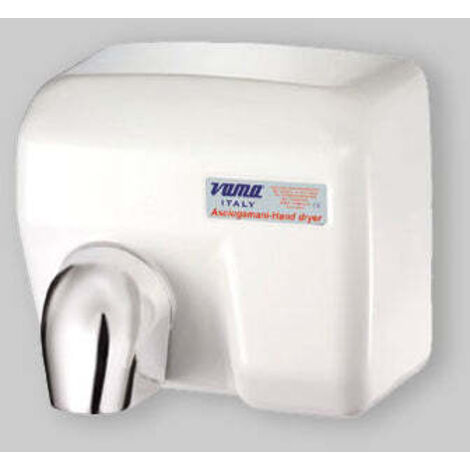 Asciugamani Elettrico Antivandalo con Fotocellula 2400W Vama Ariel BF Acciaio Bianco