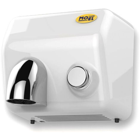 Asciugamani Elettrico Antivandalo con Pulsante 2300W Moel Blow Bianco