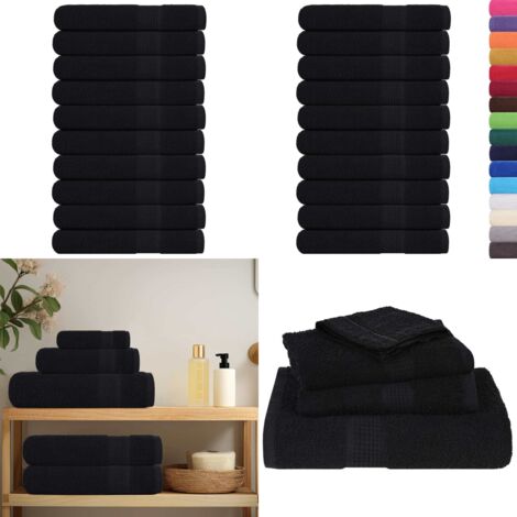 Asciugamani FROGN 10 pz Nero 100x200 cm 360 g/m² - Asciugamani per uso domestico - Asciugamani per uso commerciale