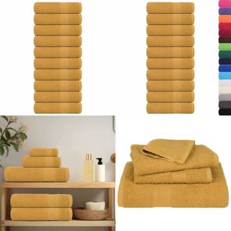 Asciugamani FROGN 10 pz Oro 50x100 cm 360 g/m² - Asciugamani oro - Cotone