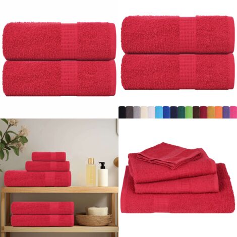 Asciugamani FROGN 2 pz Rosso 30x30 cm 360 g/m² - Asciugamani per il viso - Asciugamani per le mani