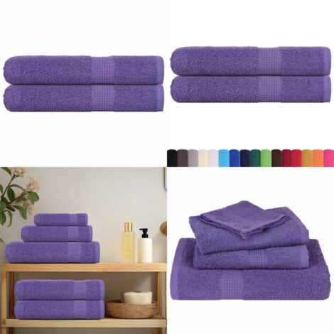 Asciugamani FROGN 2 pz Viola 100x200 cm 360 g/m² - Asciugamani per uso domestico - Asciugamani per uso commerciale