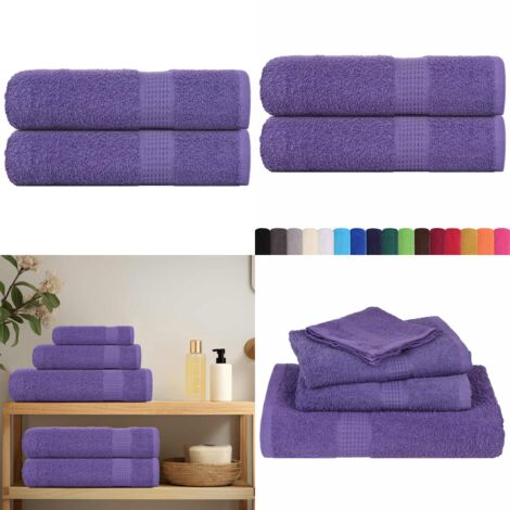 Asciugamani FROGN 2 pz Viola 50x100 cm 360 g/m² - Cotone - Asciugamani morbidi