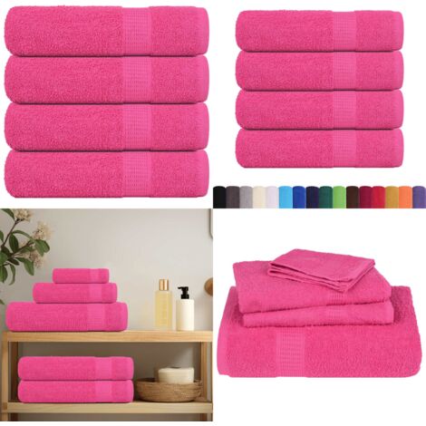 Asciugamani FROGN 4 pz Rosa 50x100 cm 360 g/m² - Cotone - Asciugamani rosa