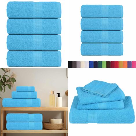 Asciugamani FROGN 4 pz Turchese 30x30 cm 360 g/m² - Asciugamani per il viso - Asciugamani per le mani