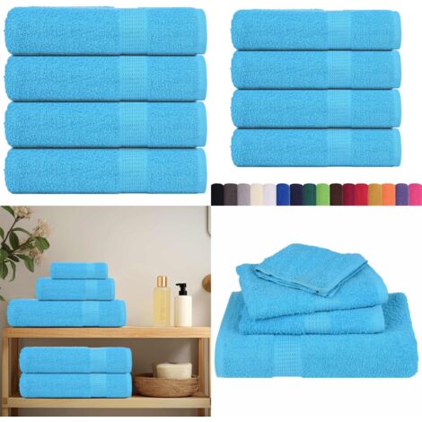Asciugamani FROGN 4 pz Turchese 50x100 cm 360 g/m² - Asciugamani cotone - Asciugamani morbidi