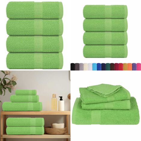 Asciugamani FROGN 4 pz Verde Mela 30x30 cm 360 g/m² - Asciugamani per il viso - Asciugamani per le mani