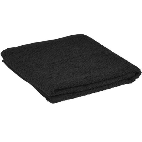 Asciugamani ospite per bagno 55x100 cm nero in cotone 100%