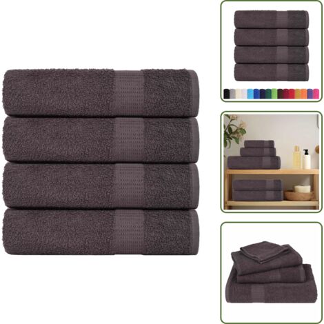 Asciugamani per casa - vidaXL Asciugamani da doccia FROGN 4 pz Antracite 70x140 cm 360 g/m² - Asciugamani per uso domestico