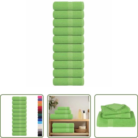 Asciugamani per il viso -  Asciugamani FROGN 10 pz Verde Mela 30x30 cm 360 g/m²