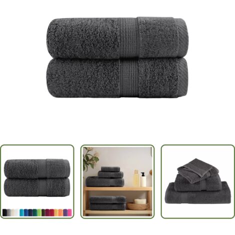 Asciugamani per il viso -  Asciugamani Premium SOLUND 2 pz Antracite 30x30 cm 600 g/m²