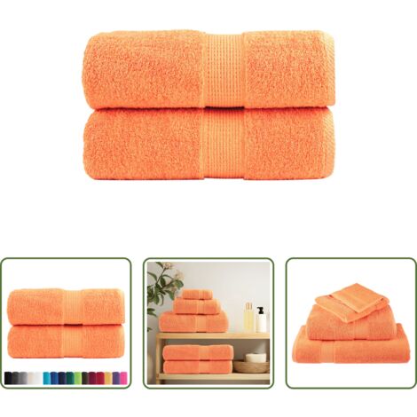 Asciugamani per il viso -  Asciugamani Premium SOLUND 2 pz Arancione 30x30 cm 600 g/m²