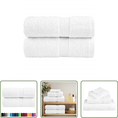 Asciugamani per il viso -  Asciugamani Premium SOLUND 2 pz Bianco 30x30 cm 600 g/m²