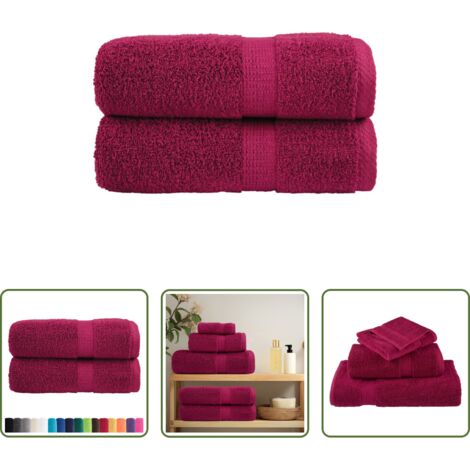 Asciugamani per il viso -  Asciugamani Premium SOLUND 2 pz Bordeaux 30x30 cm 600 g/m²