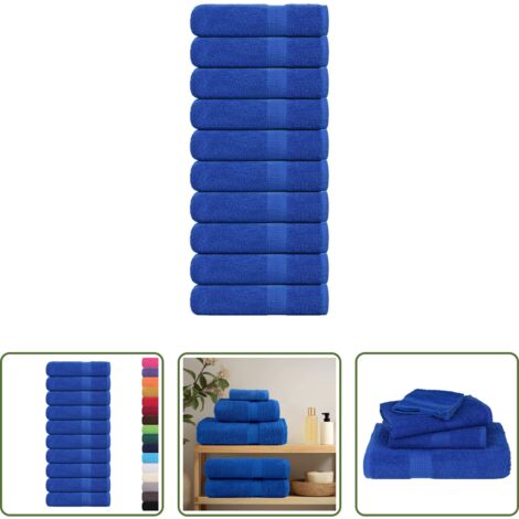 Asciugamani per la casa -  Asciugamani FROGN 10 pz Blu 50x100 cm 360 g/m²