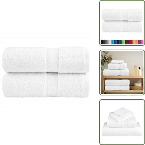 Asciugamani per l'allenamento - vidaXL Asciugamani Premium SOLUND 2 pz Bianco 30x30 cm 600 g/m² - Strofinacci da cucina