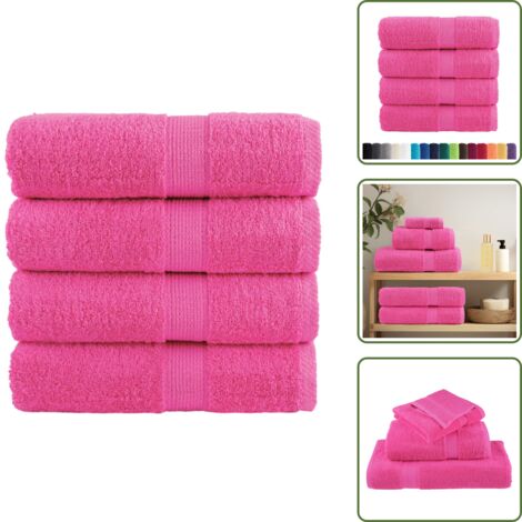 Asciugamani per l'allenamento - vidaXL Asciugamani Premium SOLUND 4 pz Rosa 30x30 cm 600 g/m² - Strofinacci da cucina