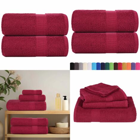 Asciugamani per ospiti FROGN 2 pz Bordeaux 30x50 cm 360 g/m² - Asciugamani da bagno - Asciugamani in cotone