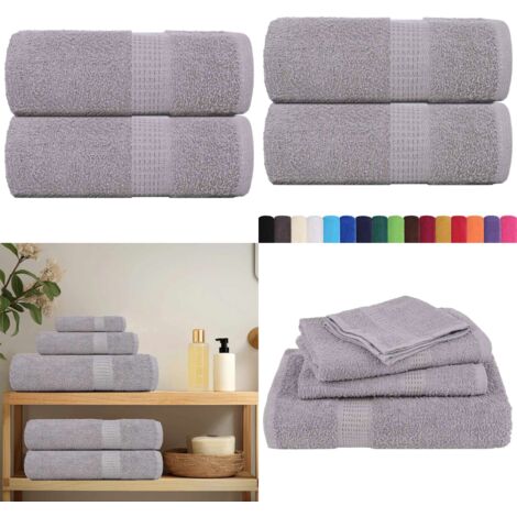 Asciugamani per ospiti FROGN 2 pz Grigio 30x50 cm 360 g/m² - Asciugamani da bagno - Asciugamani in cotone