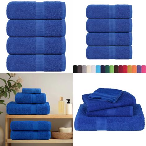 Asciugamani per ospiti FROGN 4 pz Blu 30x50 cm 360 g/m² - Asciugamani da bagno - Cotone