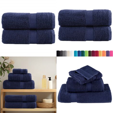 Asciugamani per ospiti Premium SOLUND 2 pz Blu navy 30x50 cm 600 g/m² - Asciugamani da bagno - Asciugamani da cucina