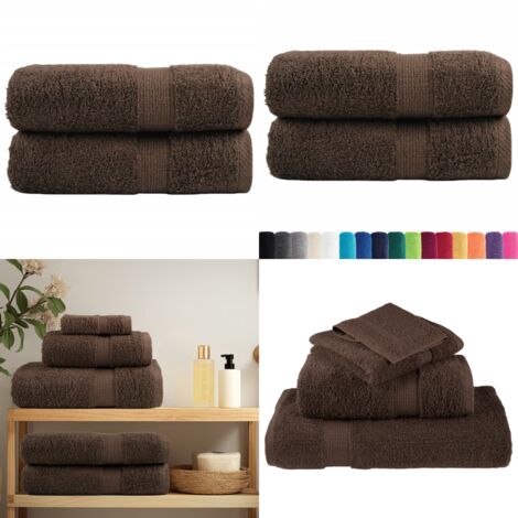 Asciugamani per ospiti Premium SOLUND 2 pz Marrone 30x50 cm 600 g/m² - Asciugamani da bagno - Asciugamani da cucina