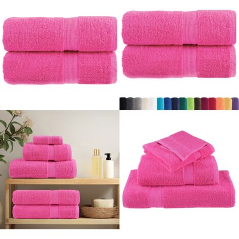 Asciugamani per Ospiti SOLUND 2 pz Rosa 30x50 cm 600 g/m² - Asciugamani da bagno - Asciugamani in cotone