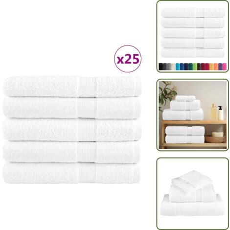 Asciugamani per sauna bianchi - vidaXL Asciugamani per sauna Premium SOLUND 50 pz Bianco 80x200 cm 600 g/m² - Asciugamani per sauna premium