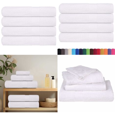 Asciugamani per sauna FROGN 4 pezzi Bianco 80x200 cm 360 g/m² - Cotone - Asciugamani da bagno