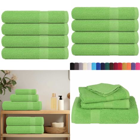 Asciugamani per sauna FROGN 4 pezzi Verde mela 80x200 cm 360 g/m² - Asciugamani da sauna - Cotone per sauna