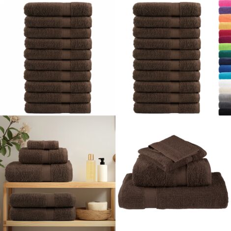 Asciugamani per sauna Premium SOLUND 10 pz Marrone 80x200 cm 600 g/m² - Asciugamani da sauna - Asciugamani in cotone