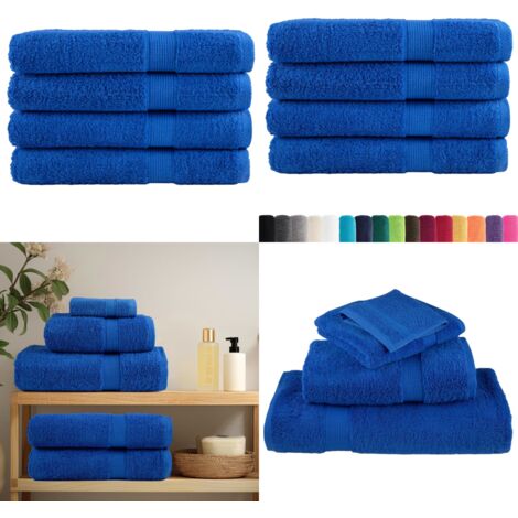 Asciugamani per sauna Premium SOLUND 4 pezzi Blu 80x200 cm 600 g/m² - Asciugamani da sauna - Asciugamani in cotone