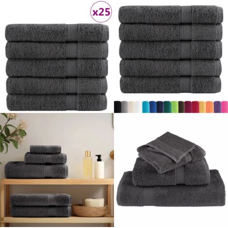 Asciugamani per sauna Premium SOLUND 50 pz Antracite 80x200 cm 600 g/m² - Asciugamani in cotone - Asciugamani per sauna antracite