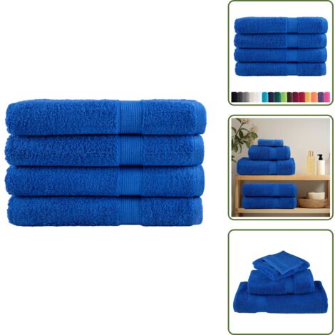 Asciugamani per sauna premium - vidaXL Asciugamani per sauna Premium SOLUND 4 pezzi Blu 80x200 cm 600 g/m² - Asciugamani per sauna blu
